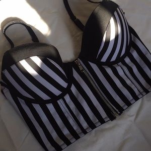 Striped ribbed bralette